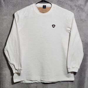 Vintage Jordan Sweater Mens 3XL White Waffle Knit Long Sleeve 20th Anniversary
